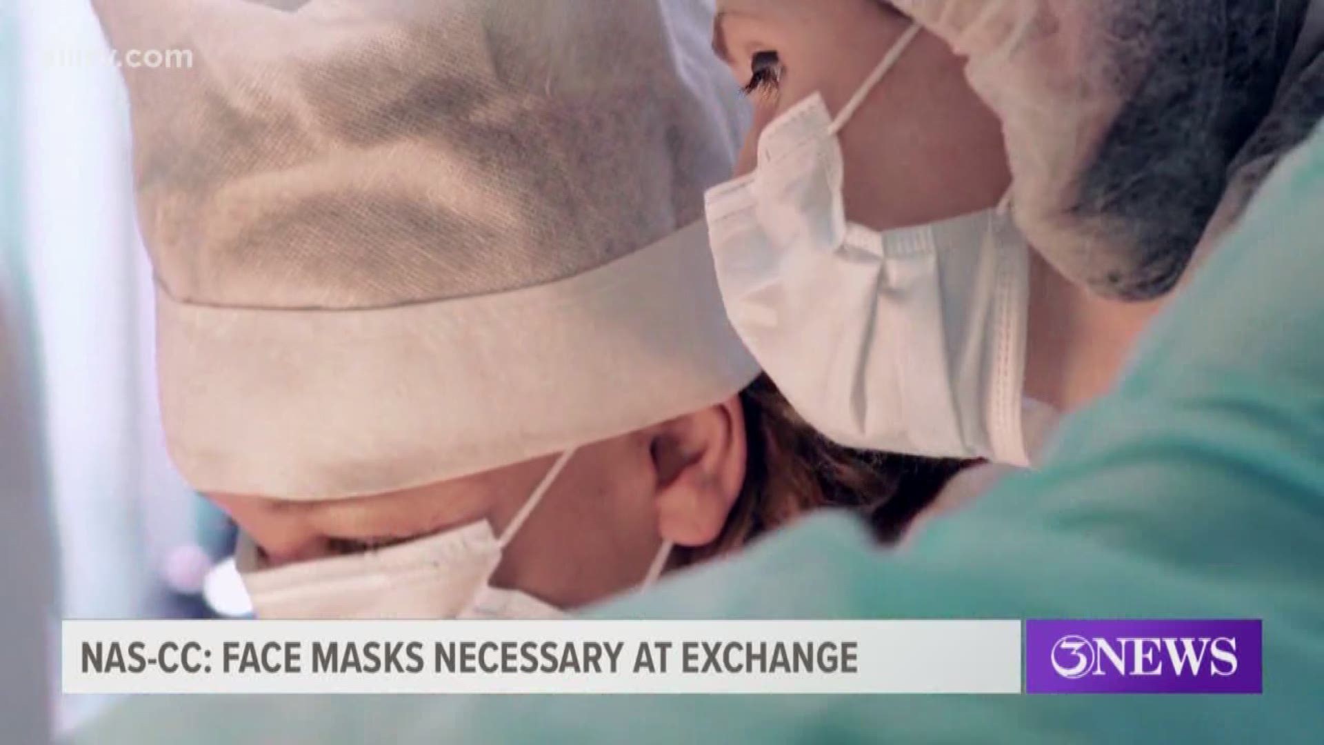 According to base officials, anyone shopping at the navy exchange must wear a face mask before entering the store.