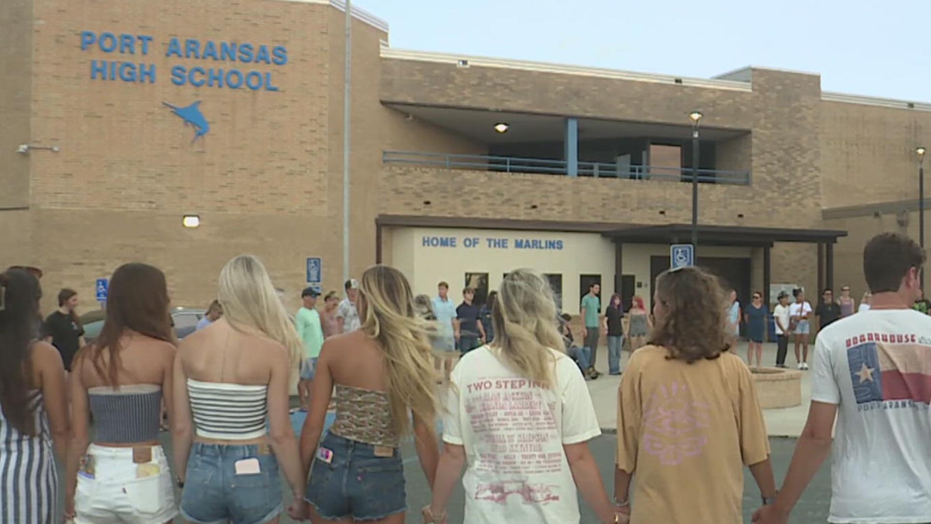 A 17-year-old Port Aransas High School student lost his life in a fatal accident Saturday morning. Today, the community gathered for a vigil in his memory.