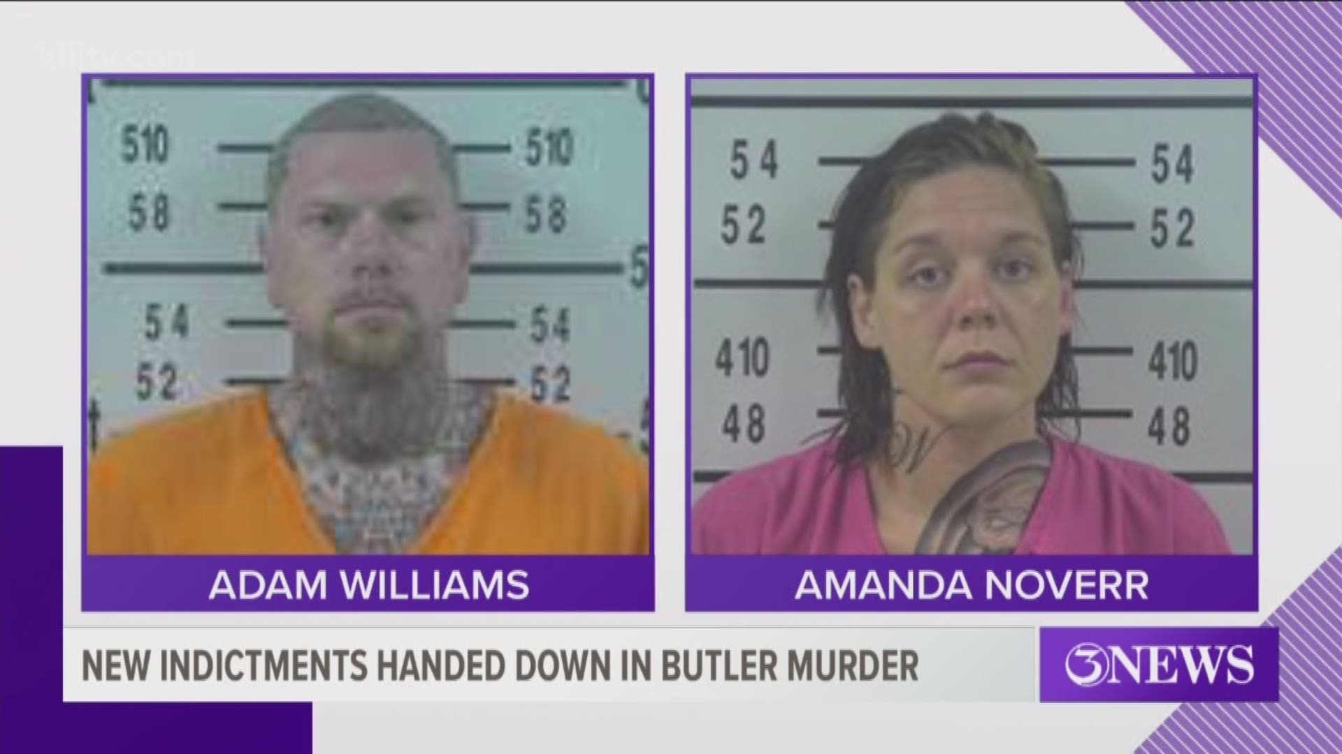 A Kleberg County Grand Jury handed down new indictments against the two capital murder suspects in the killings of James and Michelle Butler.