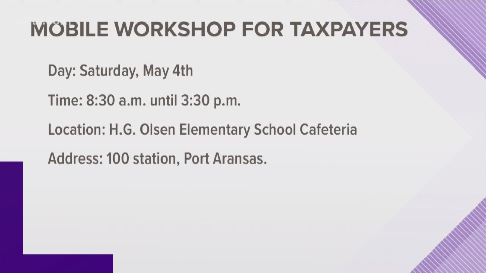 Nueces County Appraisal District hosting mobile workshop May 4 kiiitv com