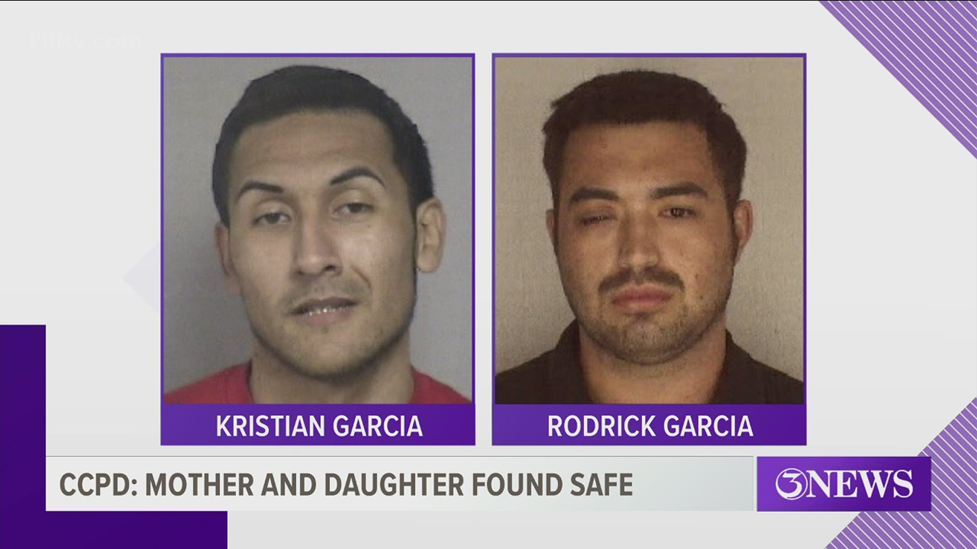 Kristian Garcia and Rodrick Garcia have been arrested for kidnapping and are in jail.