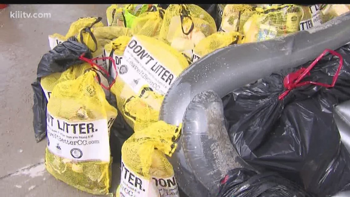 Free litter bags provided at area beaches