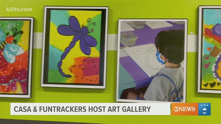 Coastal Bend foster children's artwork displayed at Funtrackers