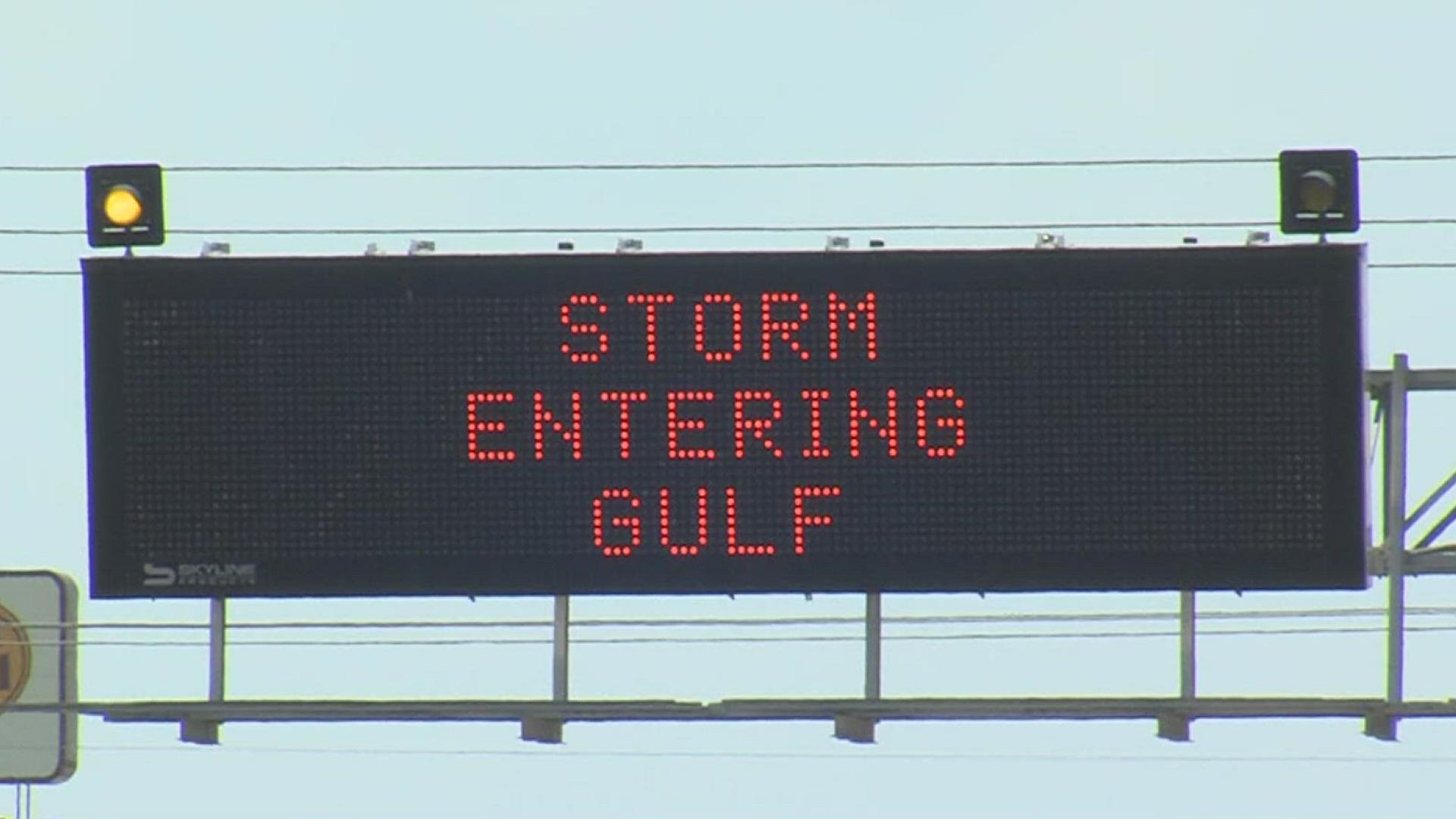 TxDOT officials encourage residents to be ready to move if the storm intensifies while heading to the Coastal Bend.