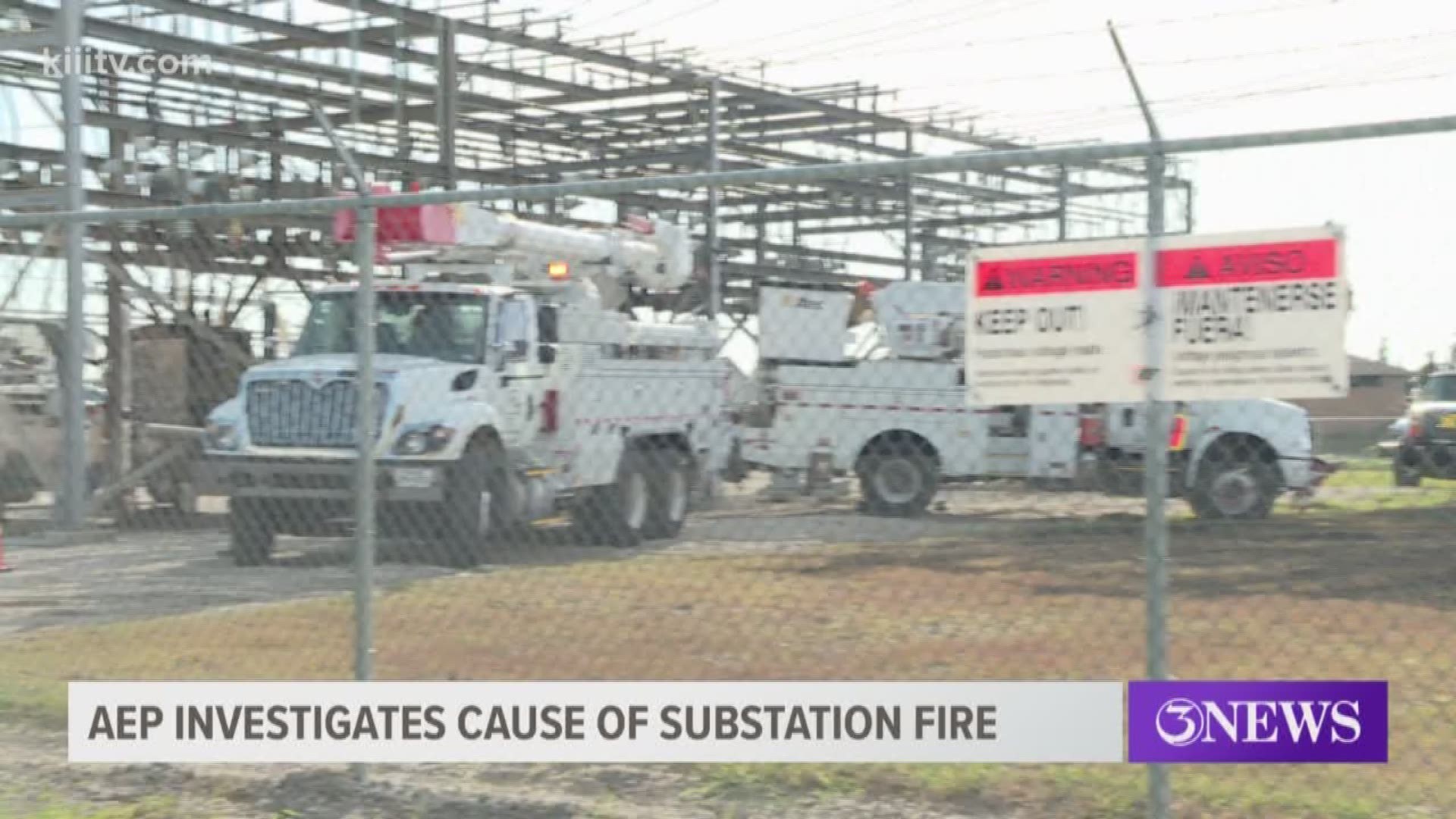 Crews with American Electric Power Texas worked throughout the night to restore power to customers in Corpus Christi's southside after a fire broke out Wednesday at their substation near Yorktown and Cimarron.