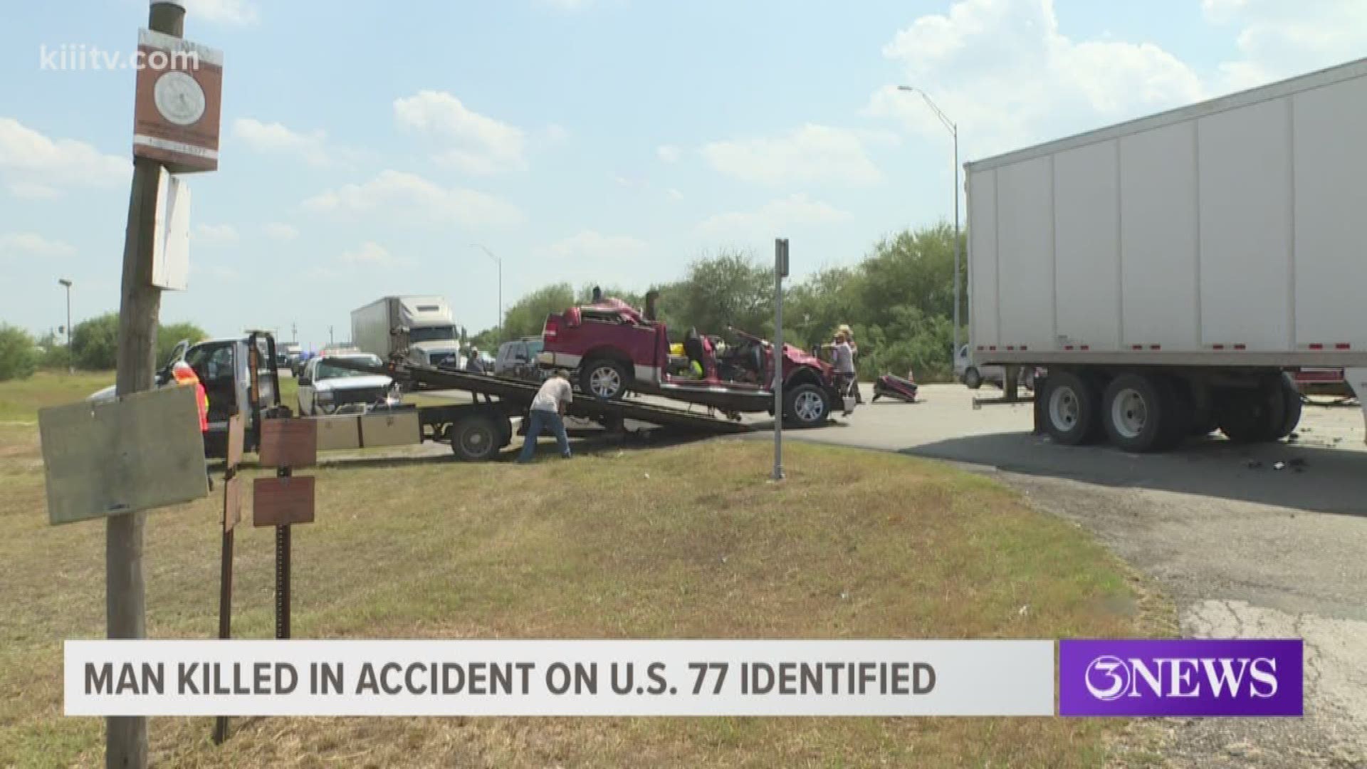 Authorities have identified a man who was killed Monday afternoon in an accident near Riviera, Texas.