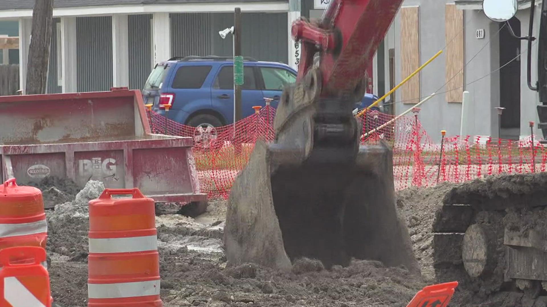 The street was supposed to be closed through Friday due to repairs for a storm pipe that was clogged from our recent rain.