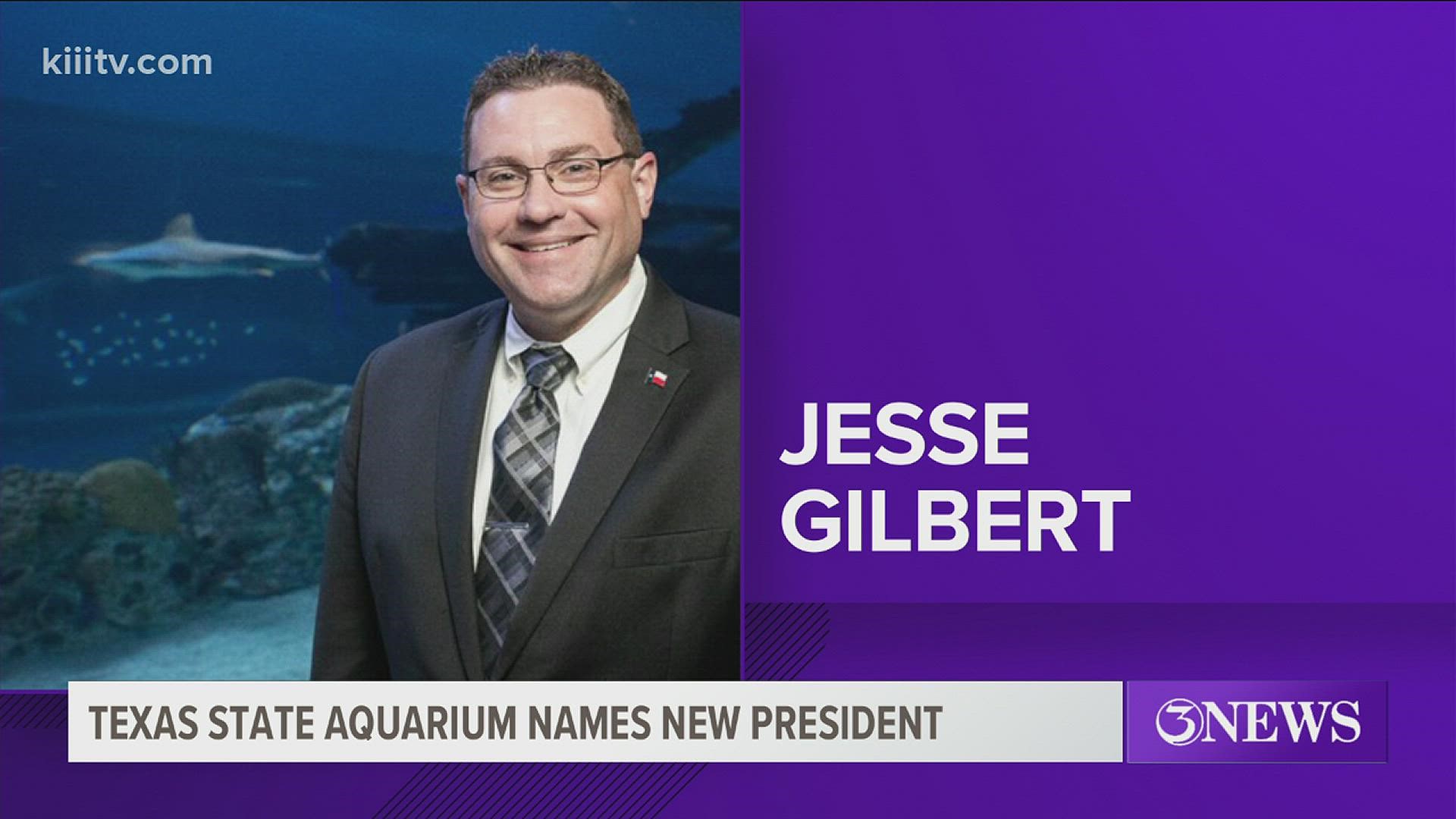 Jesse Gilbert was voted in unanimously by the Aquarium's executive committee as the new president and CEO following the departure of Tom Schmid.