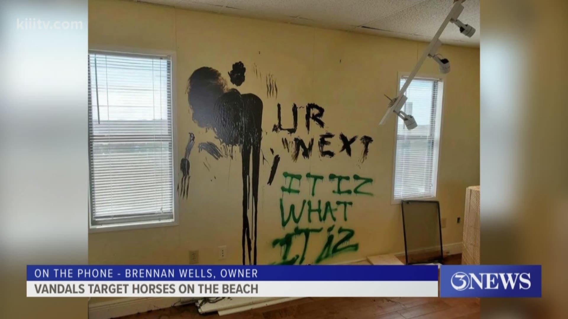 A business out on the island was the target of vandals this week. The owner of 'Horses on the Beach' says someone broke into his new building.