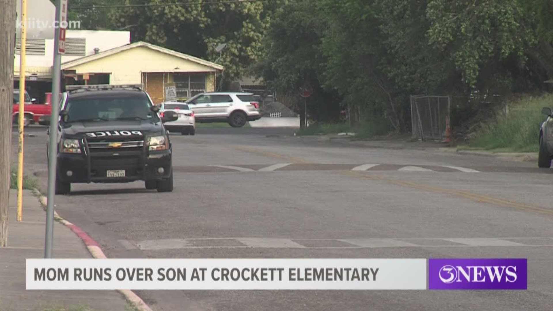 A mother accidentally ran over her child Monday morning after dropping him off at school.