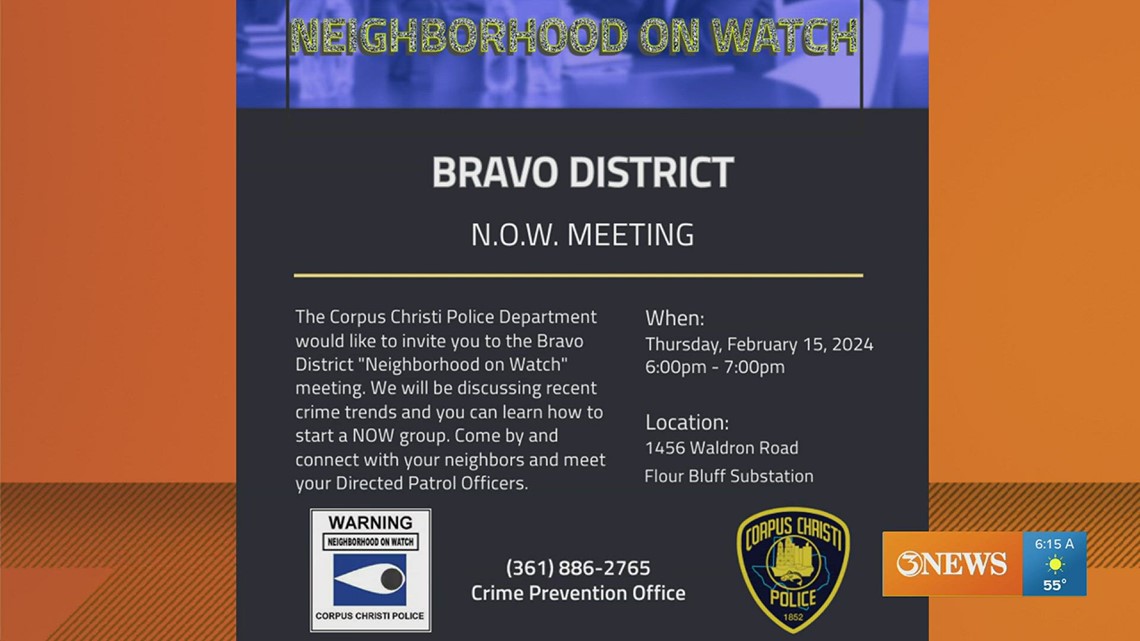 Neighborhood On Watch program heading to Flour Bluff area - Vimarsana News