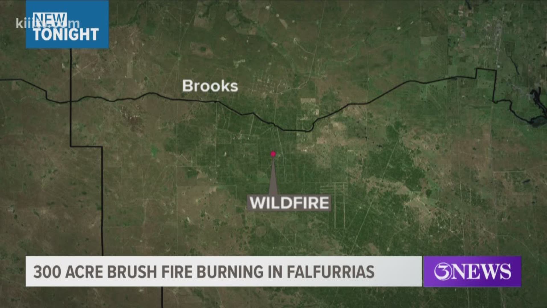 Crews are working to get a fire under control near Falfurrias that has burned around 350 acres.
