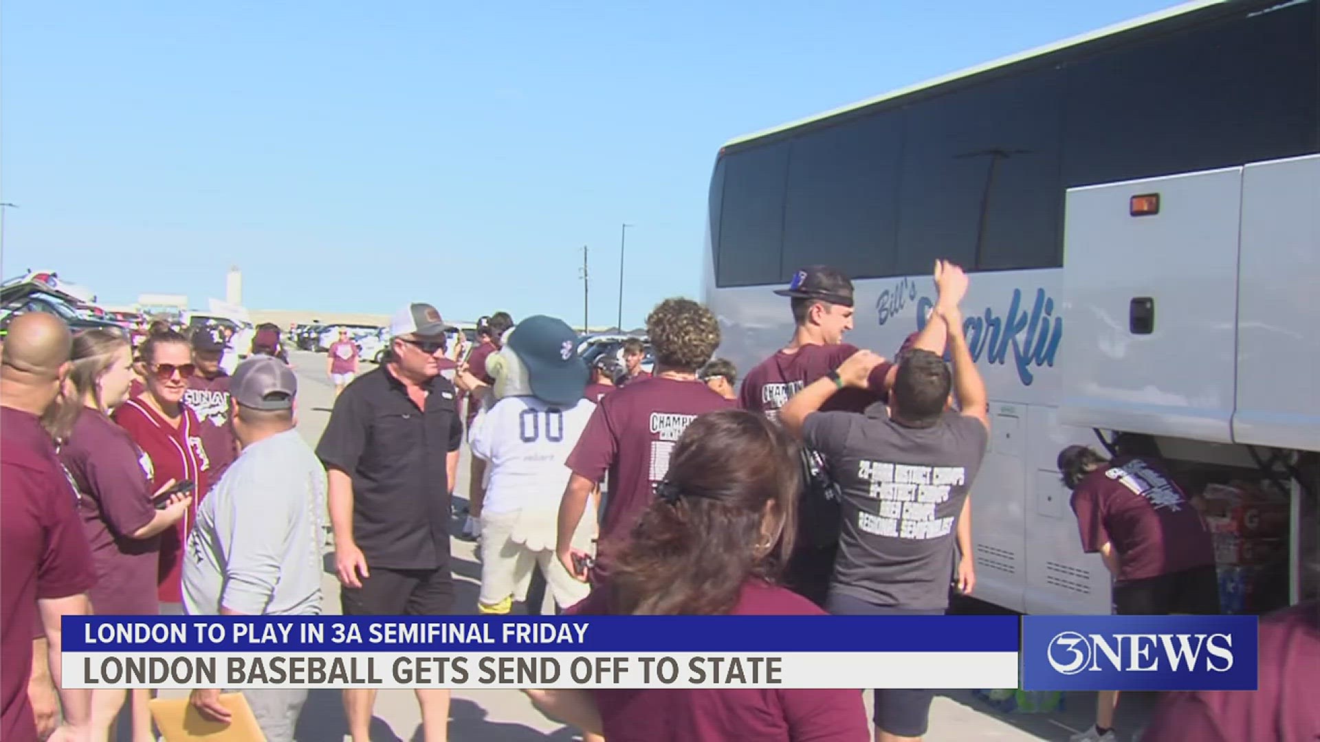 The players loaded up the charter bus and hit the road while being accompanied by the fire department and police with many fans lined up to cheer them on.