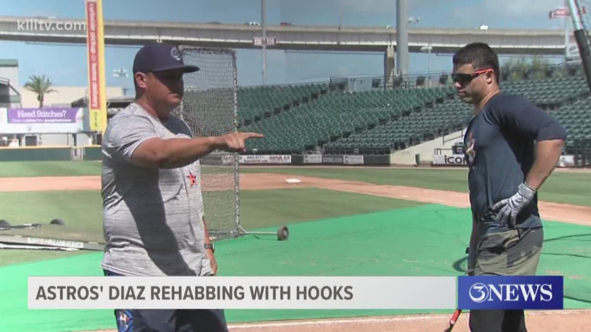 Diaz is with the Hooks after making some previous rehab starts in Round Rock.