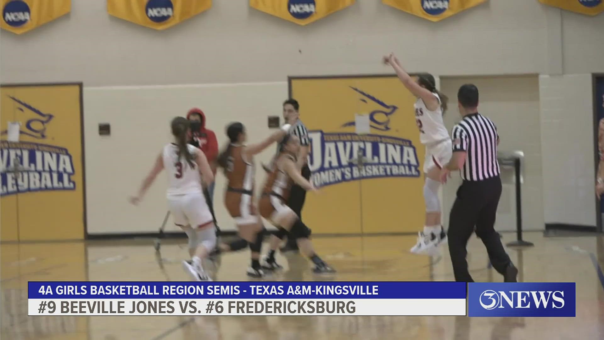 H.S. Girls Basketball Playoffs: 4A region semifinals, Bishop faced Boerne and Beeville took on Fredericksburg.