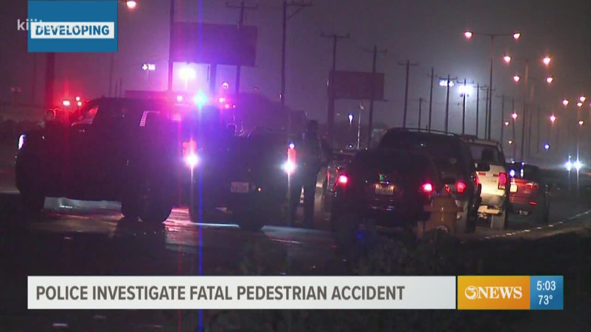 An investigation is underway Wednesday night as Corpus Christi police look for the person or persons responsible for an apparent fatal hit and run.