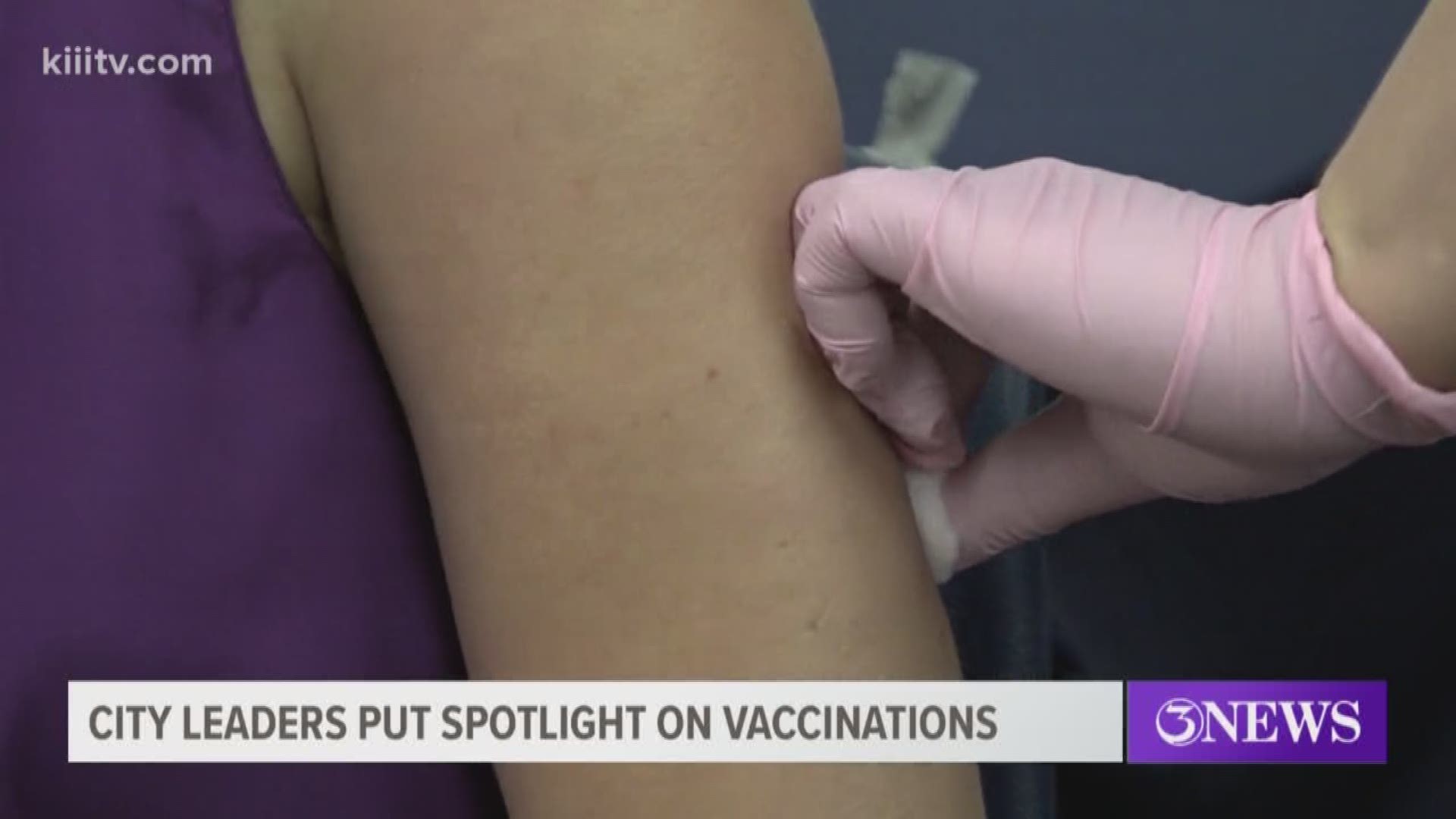 The Nueces County Health District teamed up with city leaders Wednesday in an effort to raise awarness of vaccinations and why it is important to be aware of dangerous illnesses.