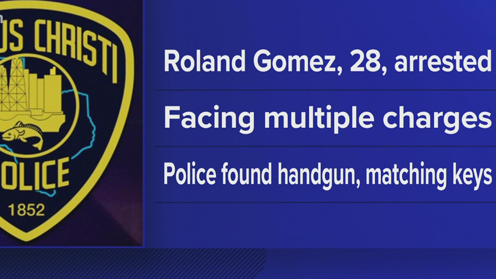 Roland Gomez, 28, has been arrested after assaulting a young man and forcing him, at gunpoint, to drive for him.