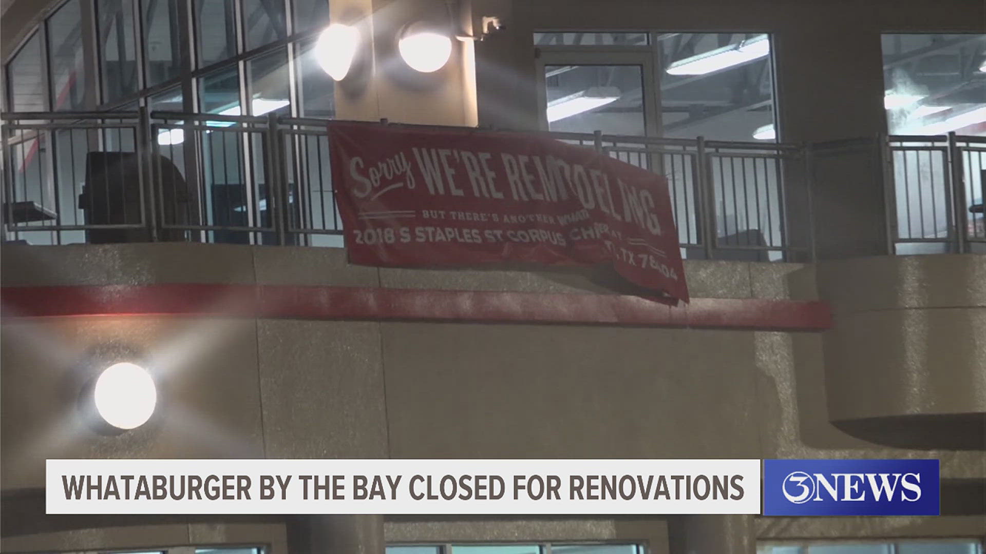 The iconic two-story Whataburger by the Bay overseeing the marina will be closed to the public for a few days this week as it undergoes remodeling.