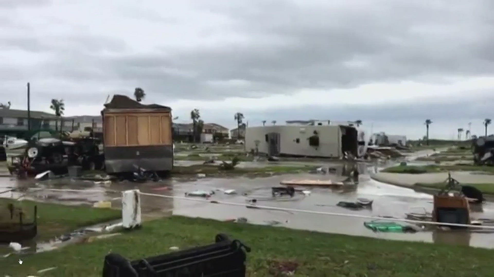 The mayor has urged people to wait before going back to Port Aransas.