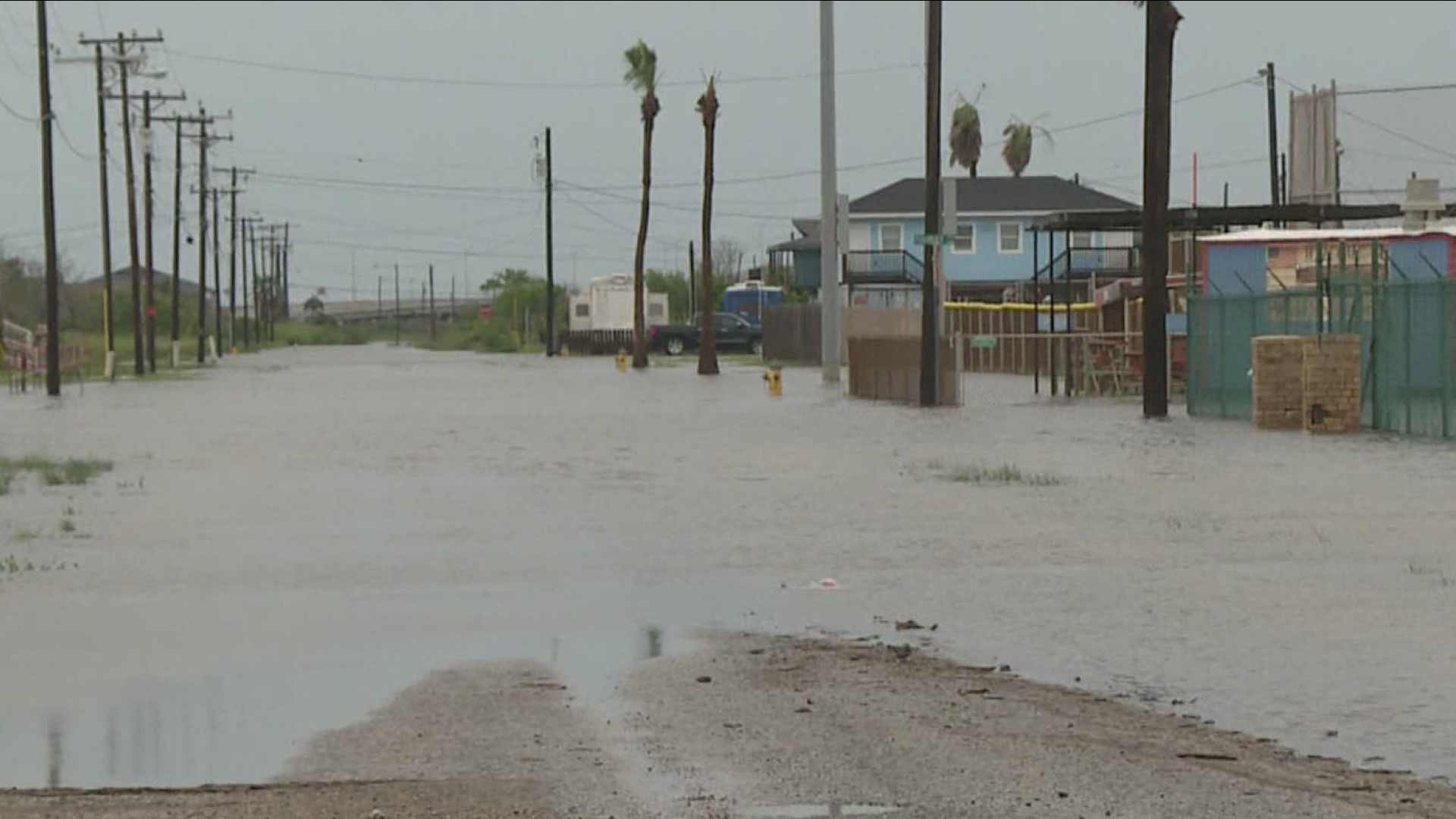 Drivers pushed their way through the flood waters at Surfside and Coastal Avenue.