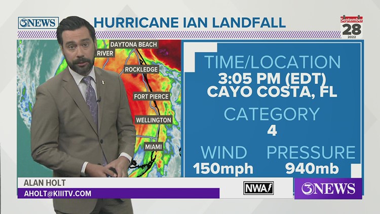 TROPICAL UPDATE: IAN makes landfall in SW Florida as a category 4 hurricane