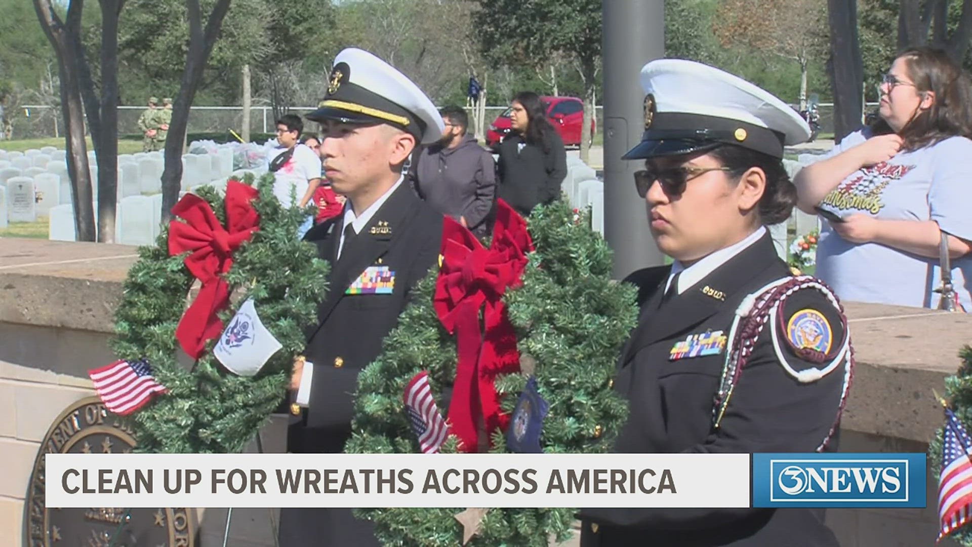 The call for volunteers to help pick up and put away wreaths at the Coastal Bend State Veterans Cemetery has been rescheduled due to expected inclement weather.