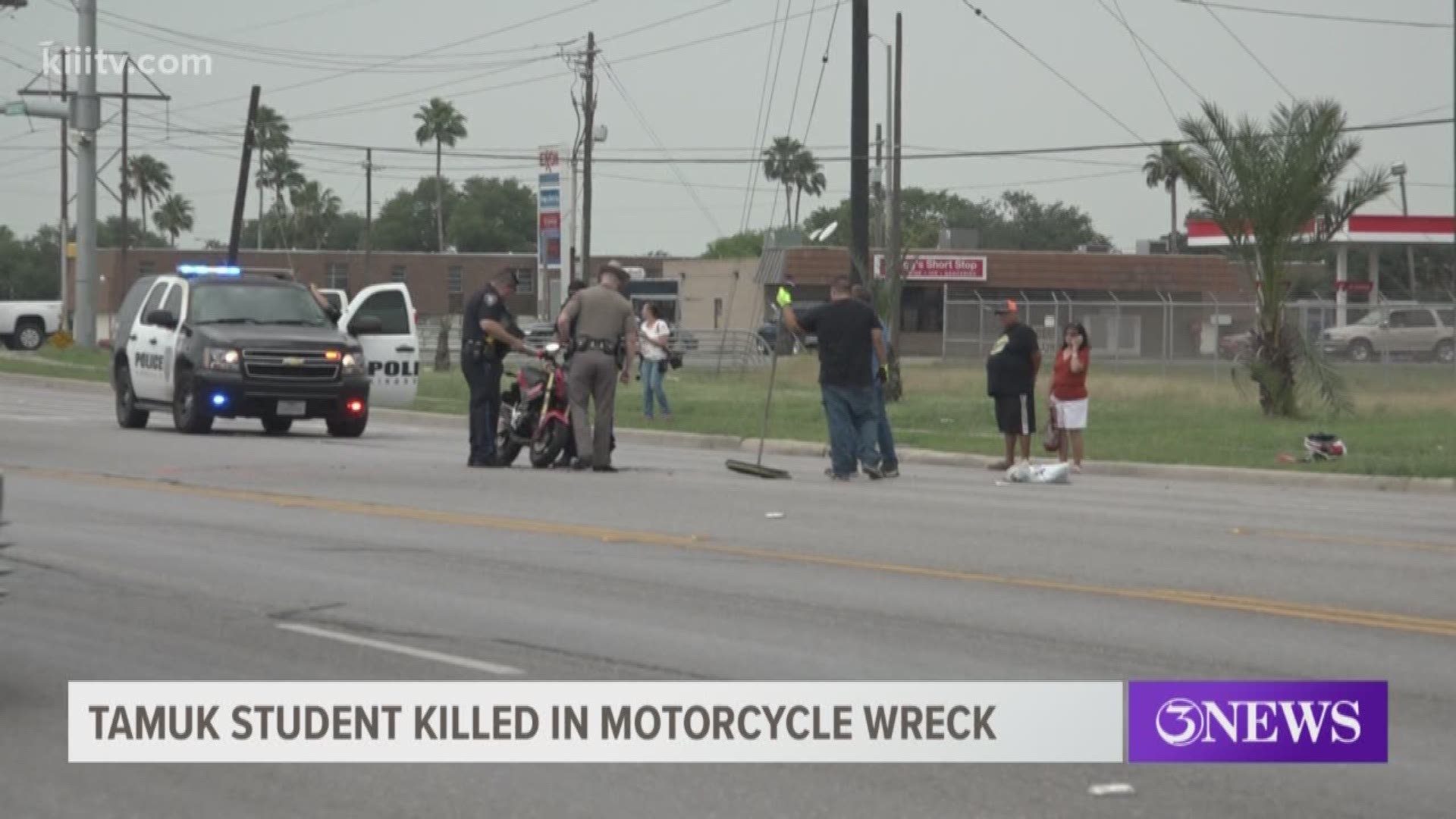 A 22-year-old female student from Texas A&M University-Kingsville died Wednesday as a result of a motorcycle accident in Kingsville.
