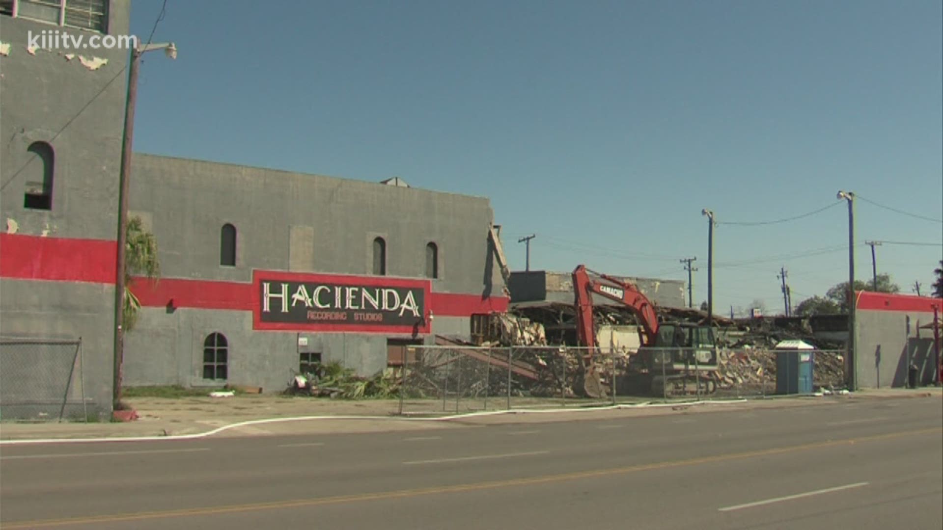 Most people know it as the old Hacienda Recording Studio at Staples Street and Morgan. The building was severely damaged by Hurricane Harvey and on Wednesday, crews began the process of tearing it down.