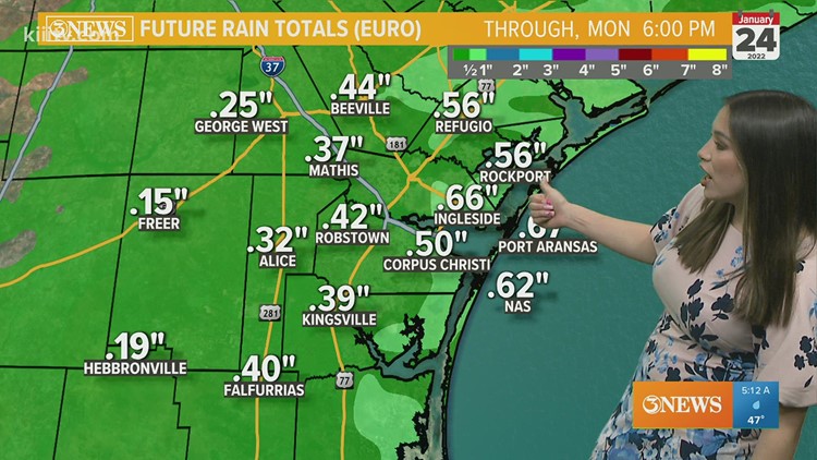 Monday forecast: Scattered rain, cool and cloudy