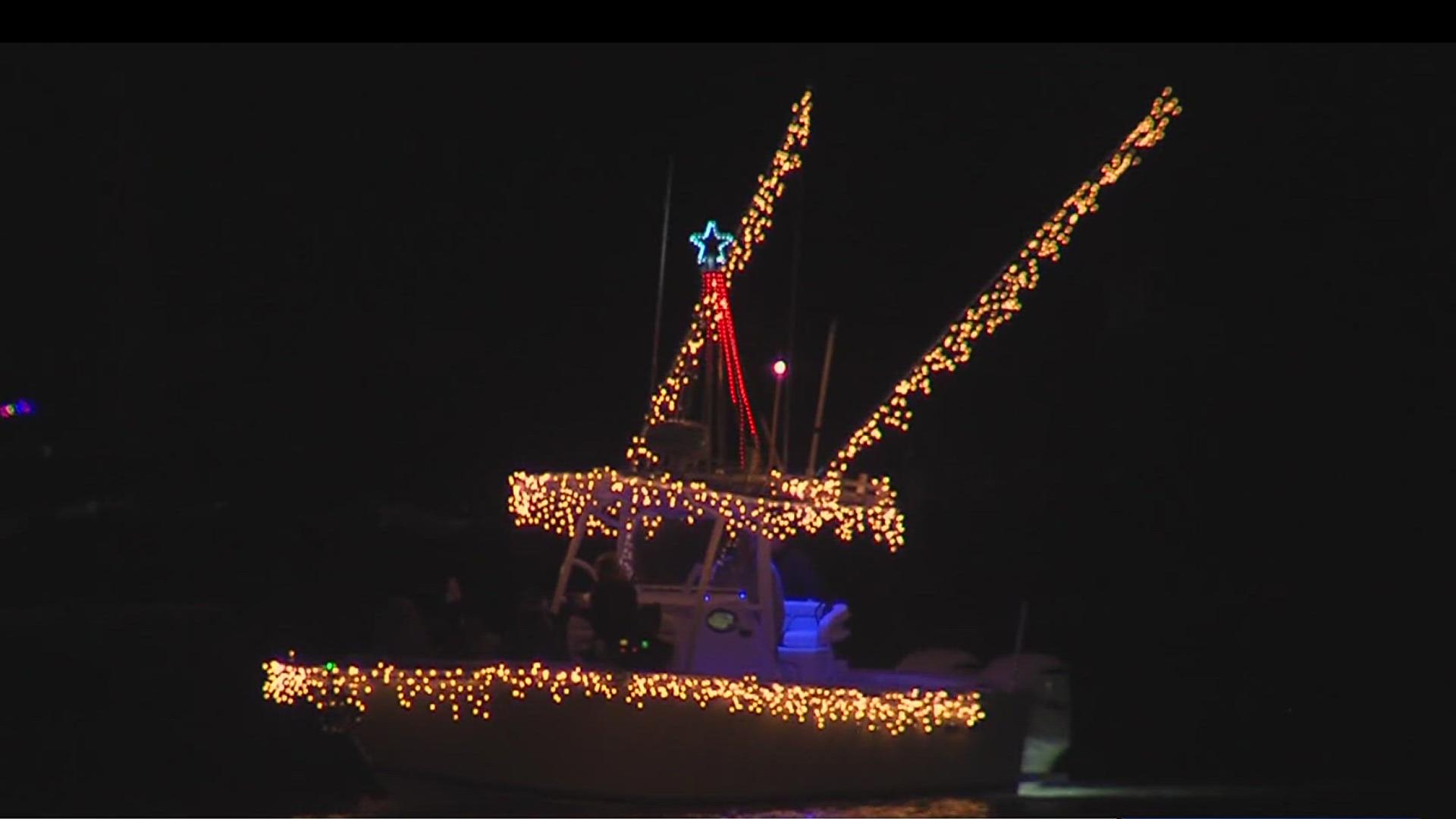 The tradition lit up the marina and the faces of residents excited to see boats big and small compete to take home one of the boat parade titles and bragging rights.