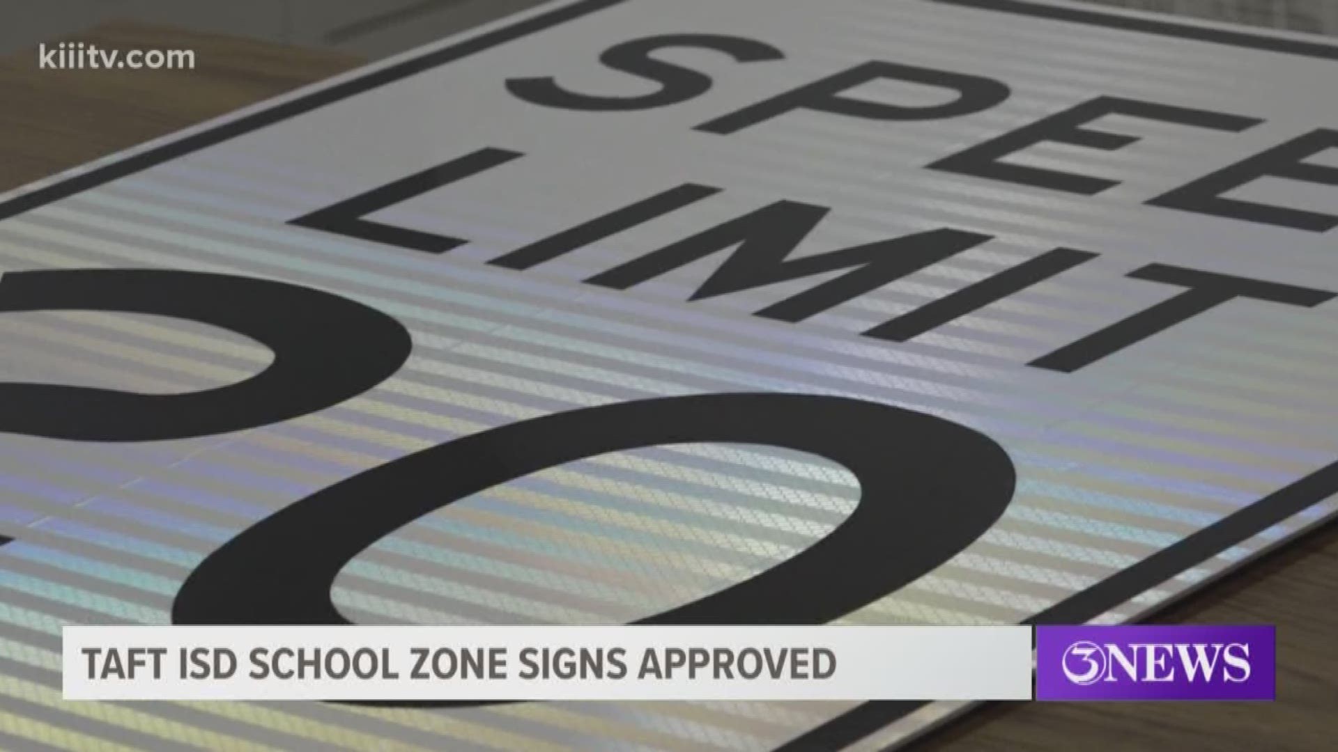 San Patricio County commissioners have approved the installation of needed safety signs in front of one elementary school in Taft, Texas.