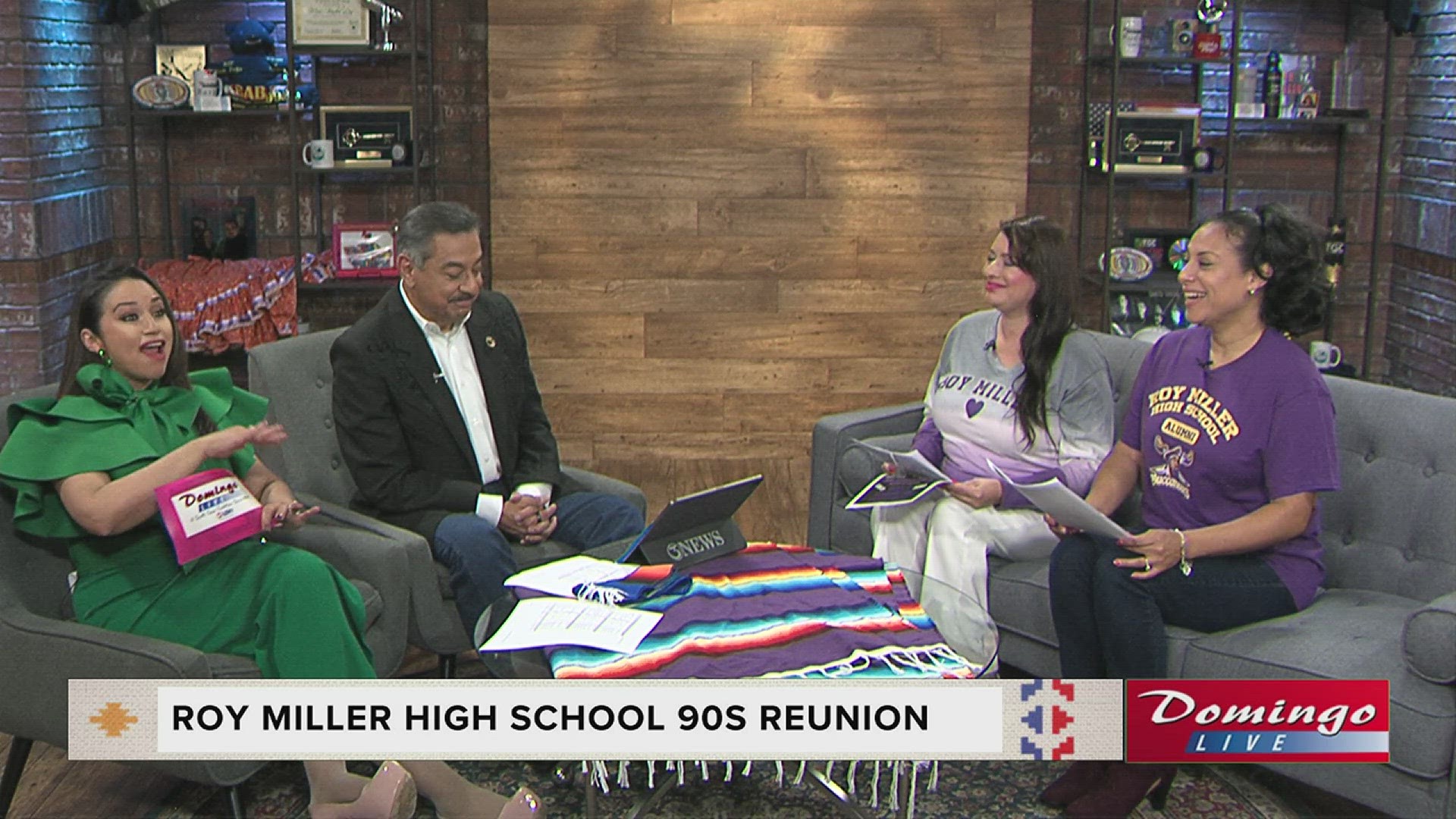 Roy Miller High School alumni Claudia Hampton and Margie Fender joined us on Domingo Live to invite other 90s grads to the "Back to the 90s" Reunion Fundraiser.