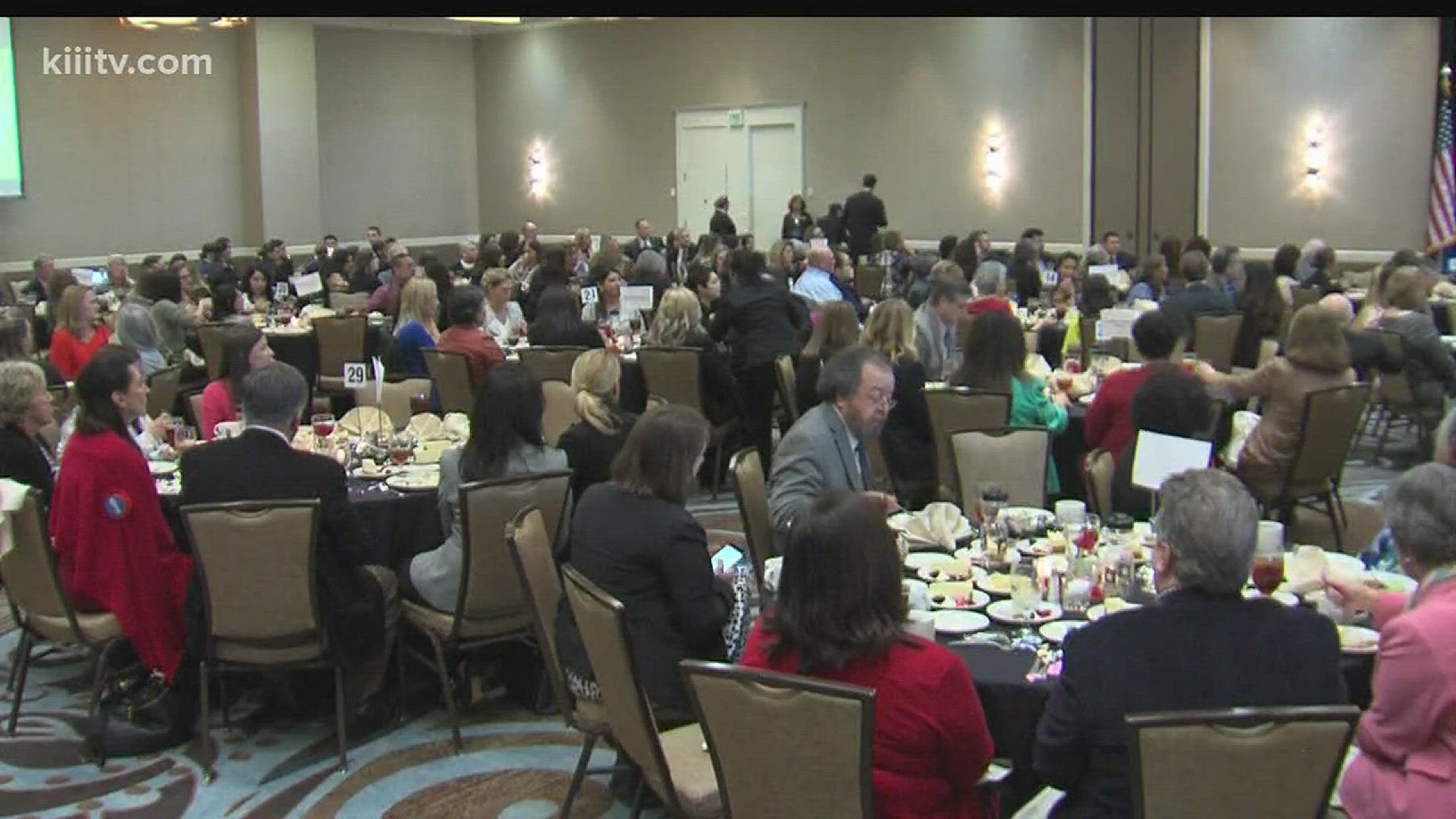 Retired General Flora Darpino was honored Tuesday as this year's Women of Distinction event during the Coastal Bend Women Lawyer's Association's annual spring luncheon at the Omni Hotel.