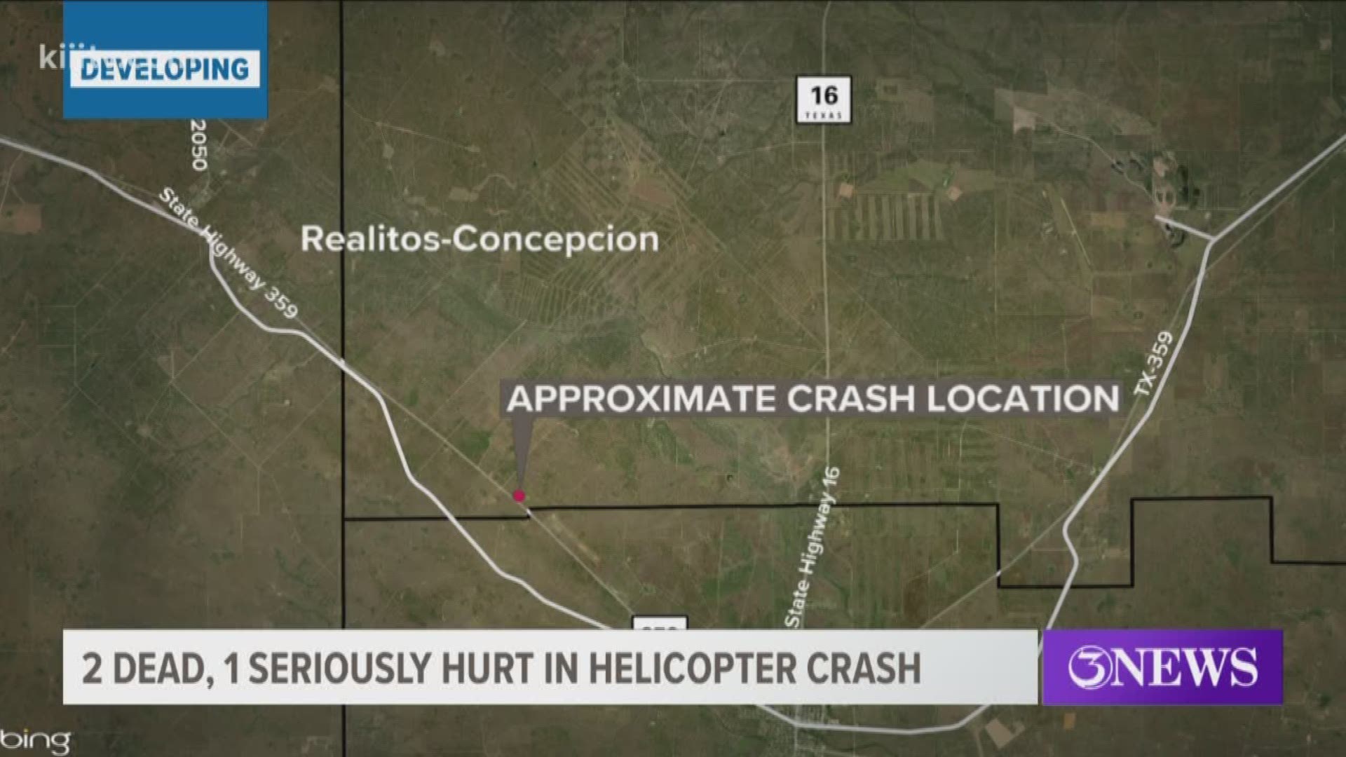 Two people have been confirmed dead Wednesday morning following a crash involving three helicopters that were netting deer at a ranch northeast of Hebbronville.