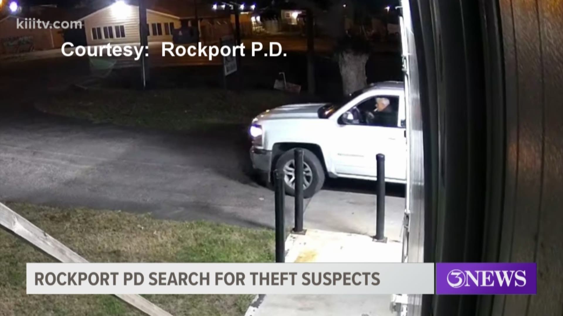 It was early in the morning on Monday, Dec. 30, when security cameras captured images of the white pickup truck outside a home in the 900 block of Business 35 South.