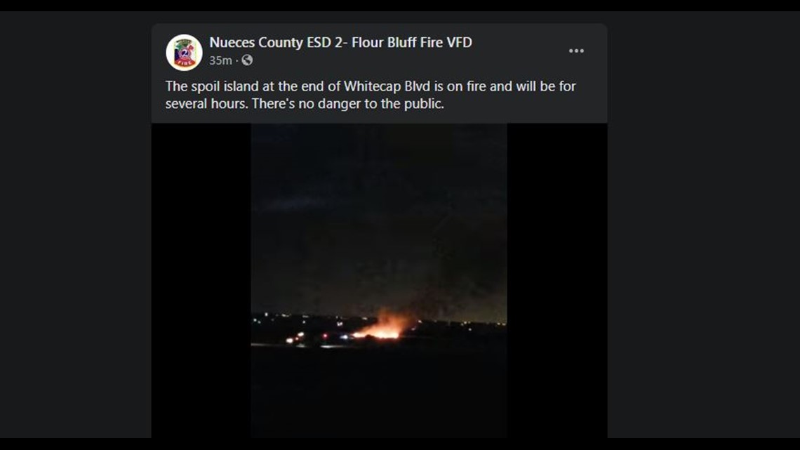 Corpus Christi spoil island fire - Vimarsana News