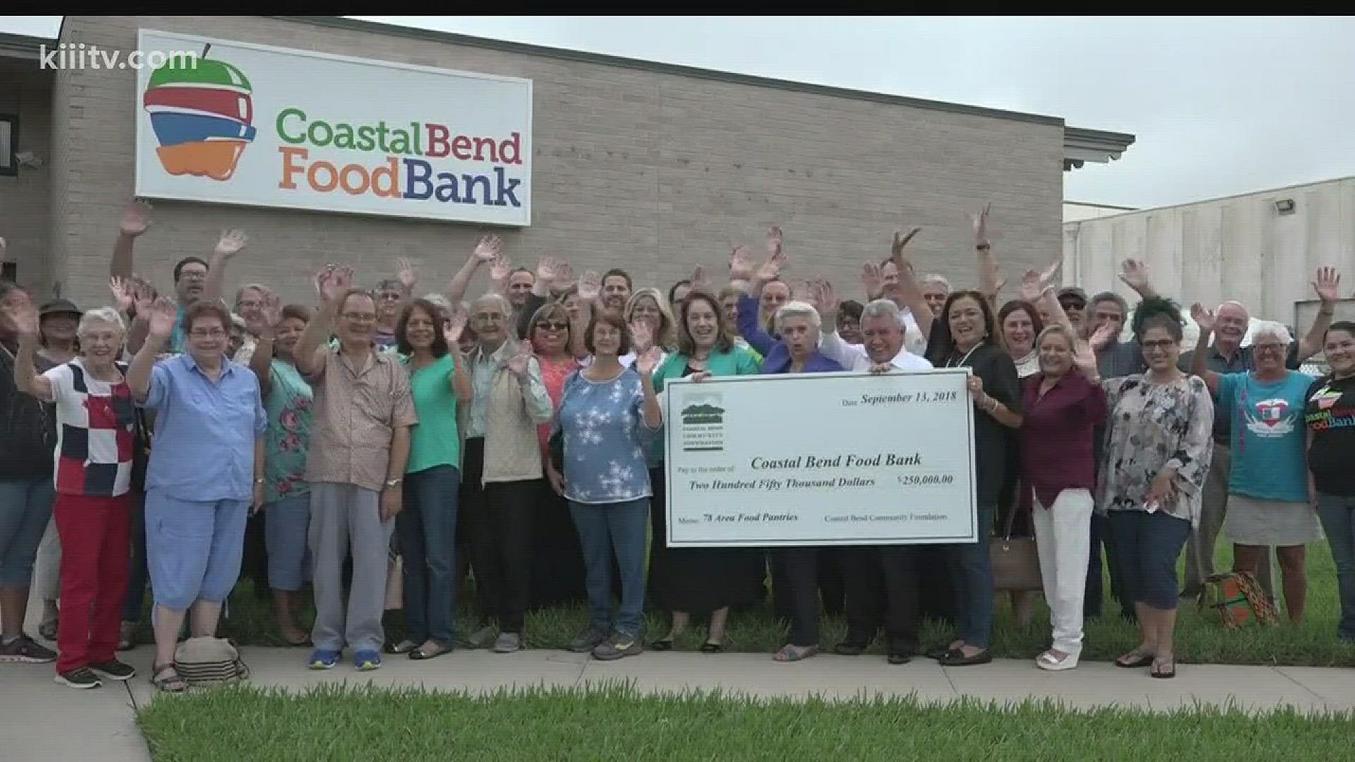 On Thursday the Coastal Bend Community Foundation presented a $250,000 check to the Coastal Bend Food Pantry.