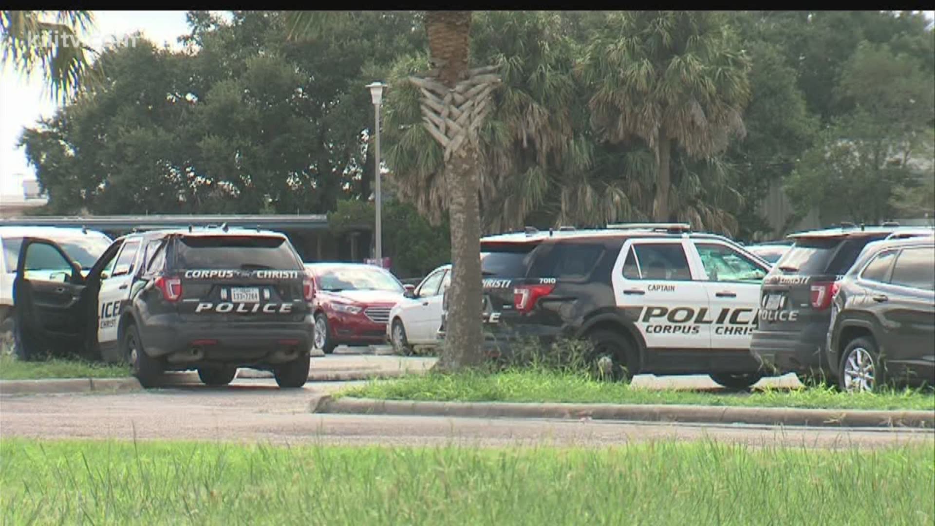 The incident happened right across from Calallen High School prompting a brief precautionary lockdown at the campus.