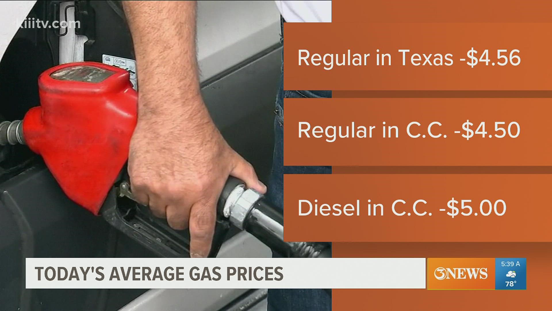Corpus Christi hit another record for regular unleaded at $4.50 a gallon.