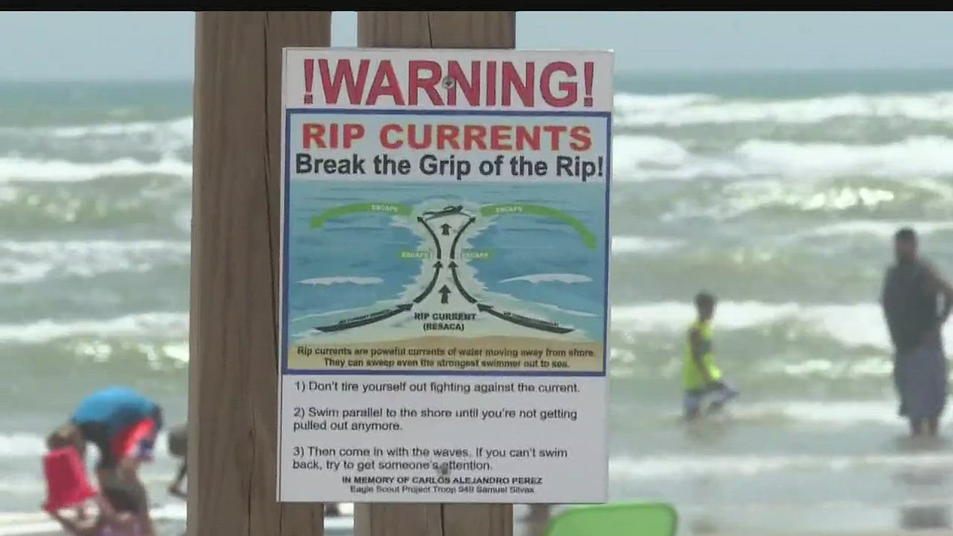 A local Boy Scout is trying to prevent drownings caused by strong rip currents as part of his Eagle Scout project.