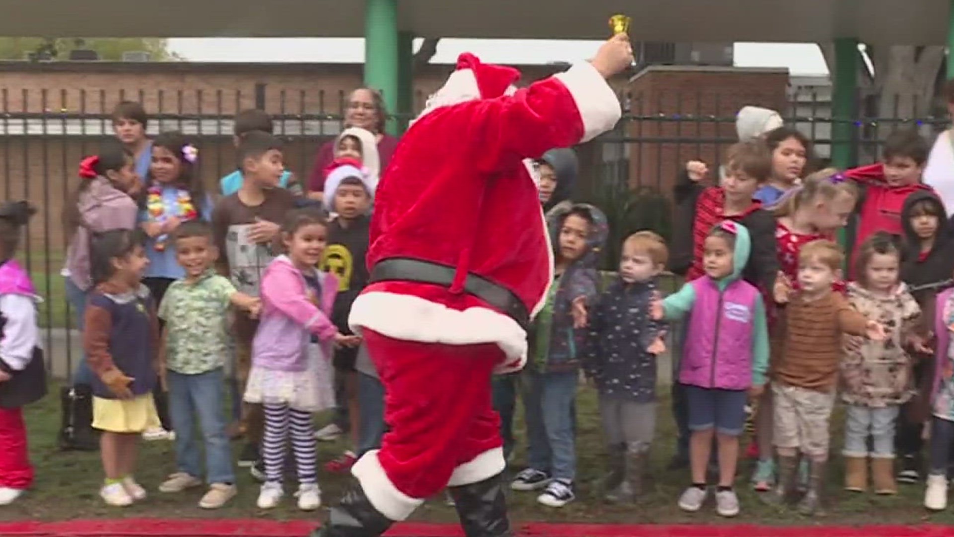 There were plenty of smiles from Riviera students and Santa is prepared to make another visit for next year to continue brightening student days.