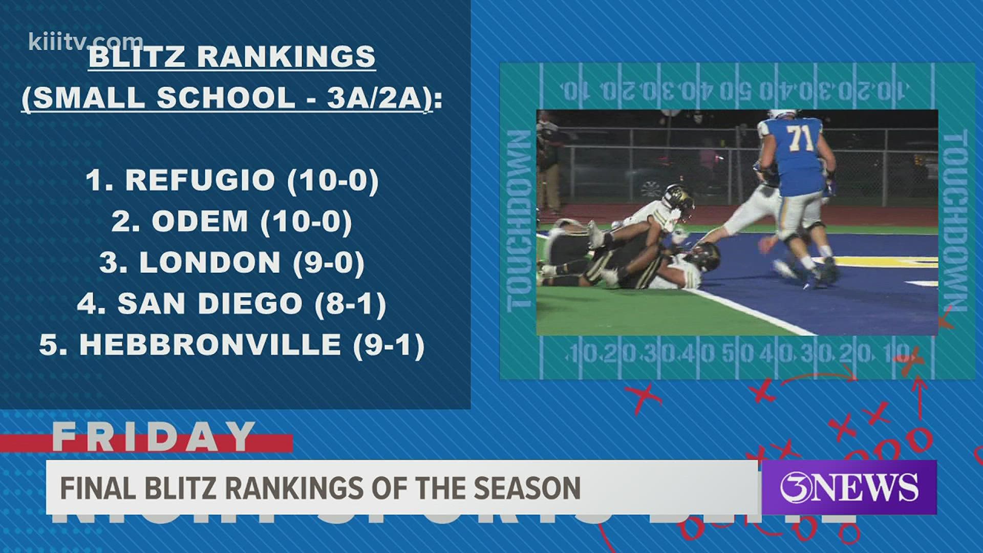 The final rankings of the season see teams that either won district titles or were in the mix for one late.