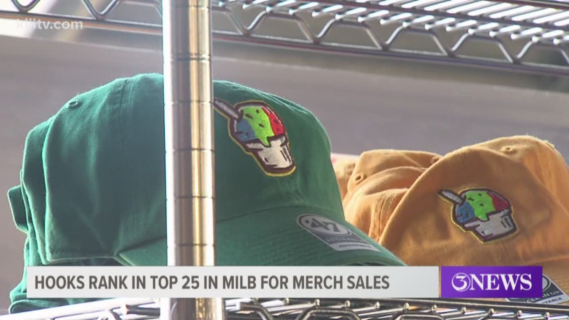 Minor League Baseball announced Wednesday its list of Top 25 teams in licensed merchandise sales for 2018 which featured Corpus Christi Hooks.