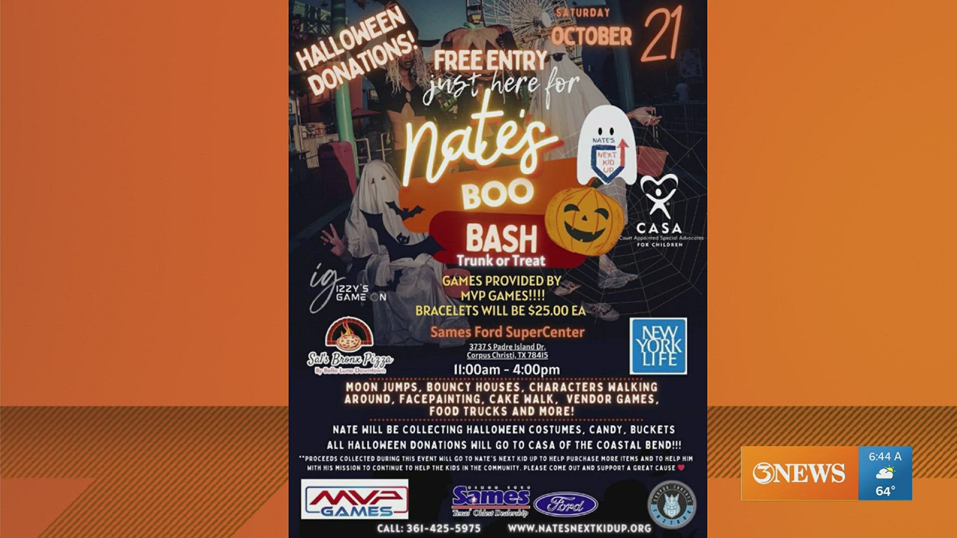 Donate Halloween costumes and candy at Sames Ford Supercenter - donations will help CASA of the Coastal Bend youth.