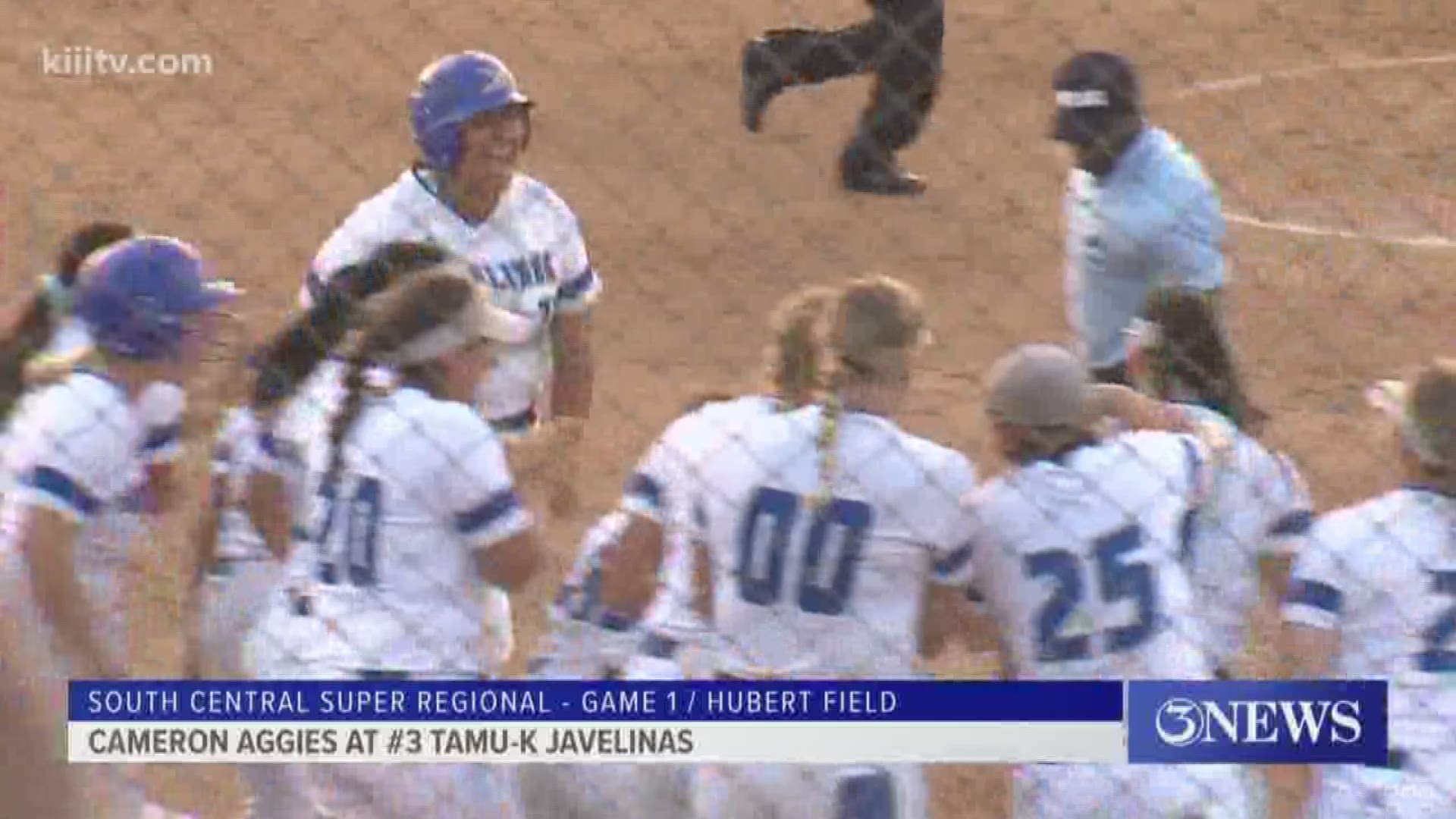 Texas A&M-Kingsville softball took game one of it's super regional matchup with Cameron 12-8.