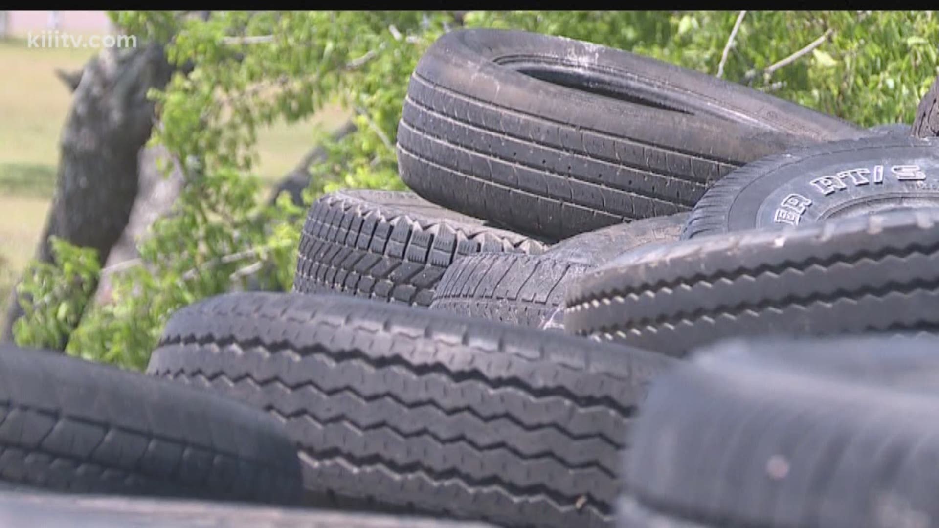 Bridgestone will pick up the tires and will be recycling them for other projects like playgrounds.