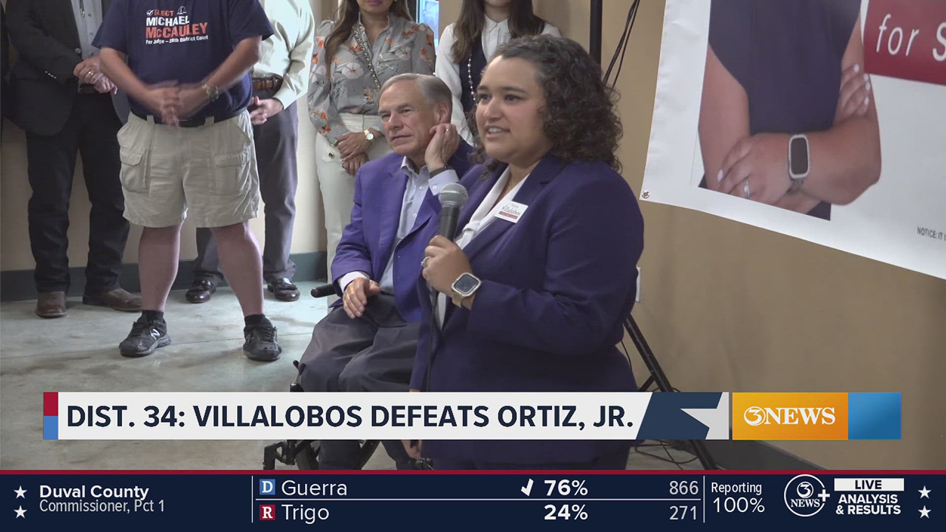 Denise Villalobos flipped the Texas House 34 seat after beating Solomon Ortiz Jr. in Tuesday night's race.