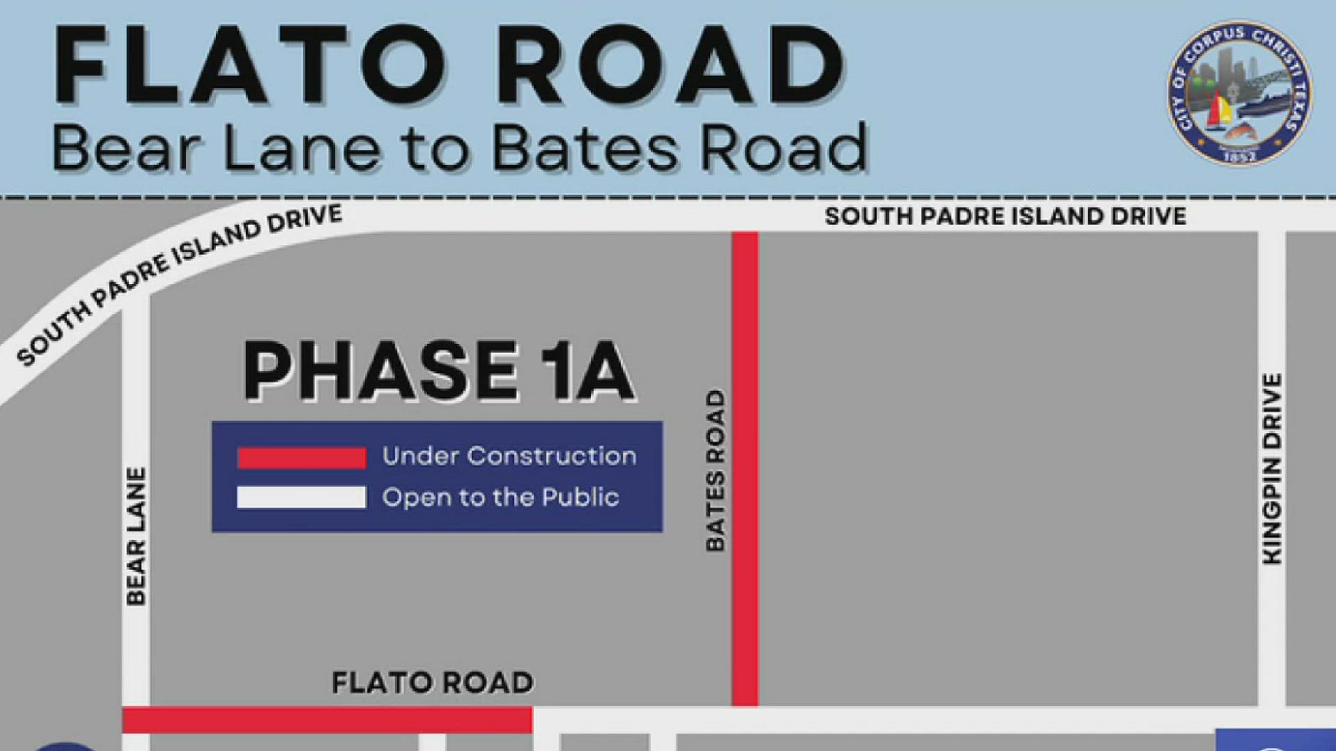 Flato Road will be closed from the intersection of Bear Lane to the second driveway of West Oso High School. Bates Road will also be closed.