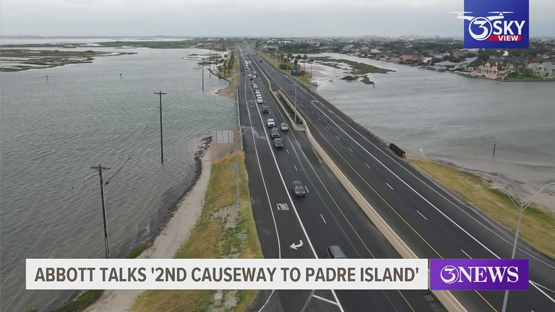 Abbott talks 2nd Causeway to Padre Island